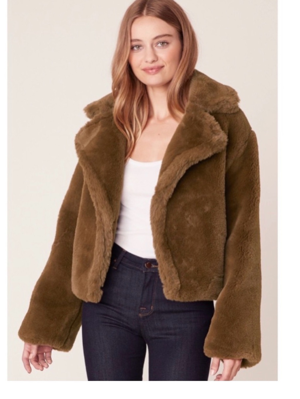BB Dakota Big Time Plush Faux Fur Jacket